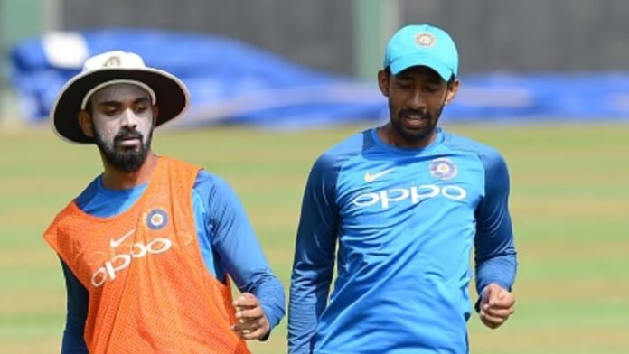 Wriddhiman Saha with kl rahul